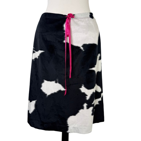bebe Dresses & Skirts - bebe Cow Print Faux Fur Skirt‎ Size 4 Y2K Western Glam Rodeo Night Out